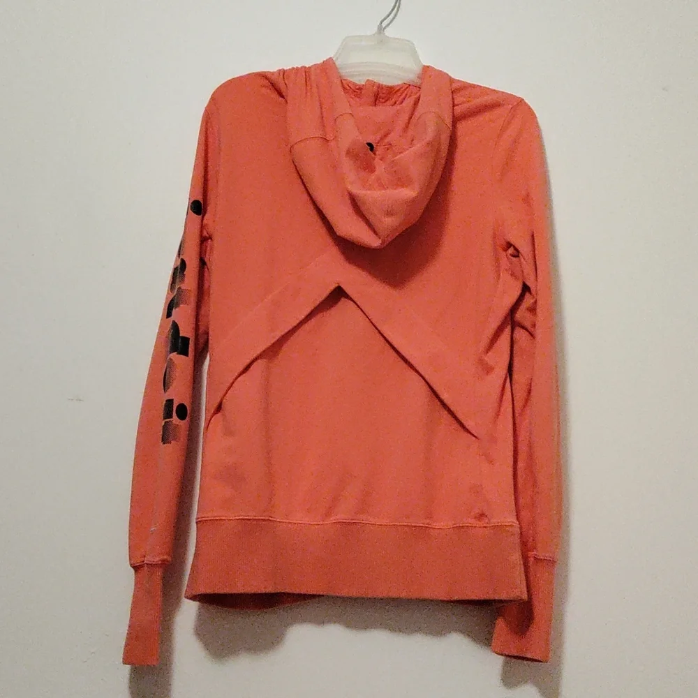 Nike Women's Dri-Fit Orange Zip-Up Hoodie - Size Large - Picture 3 of 5